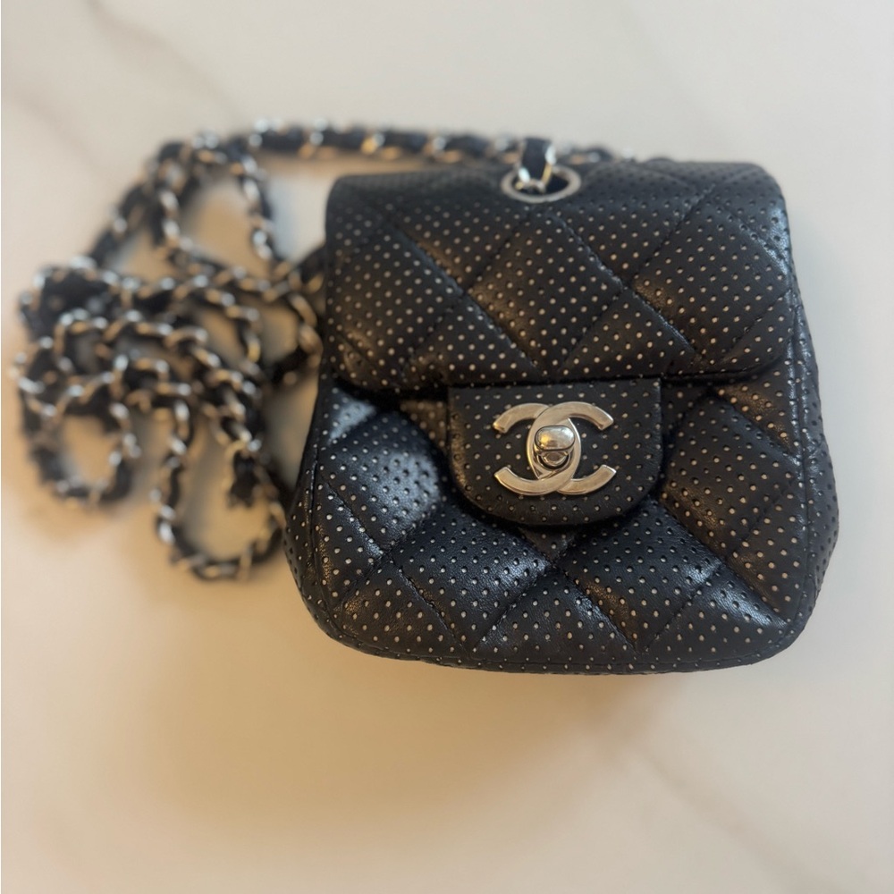 Authentic Chanel Black Quilted Mini Bag - Picture 2 of 7